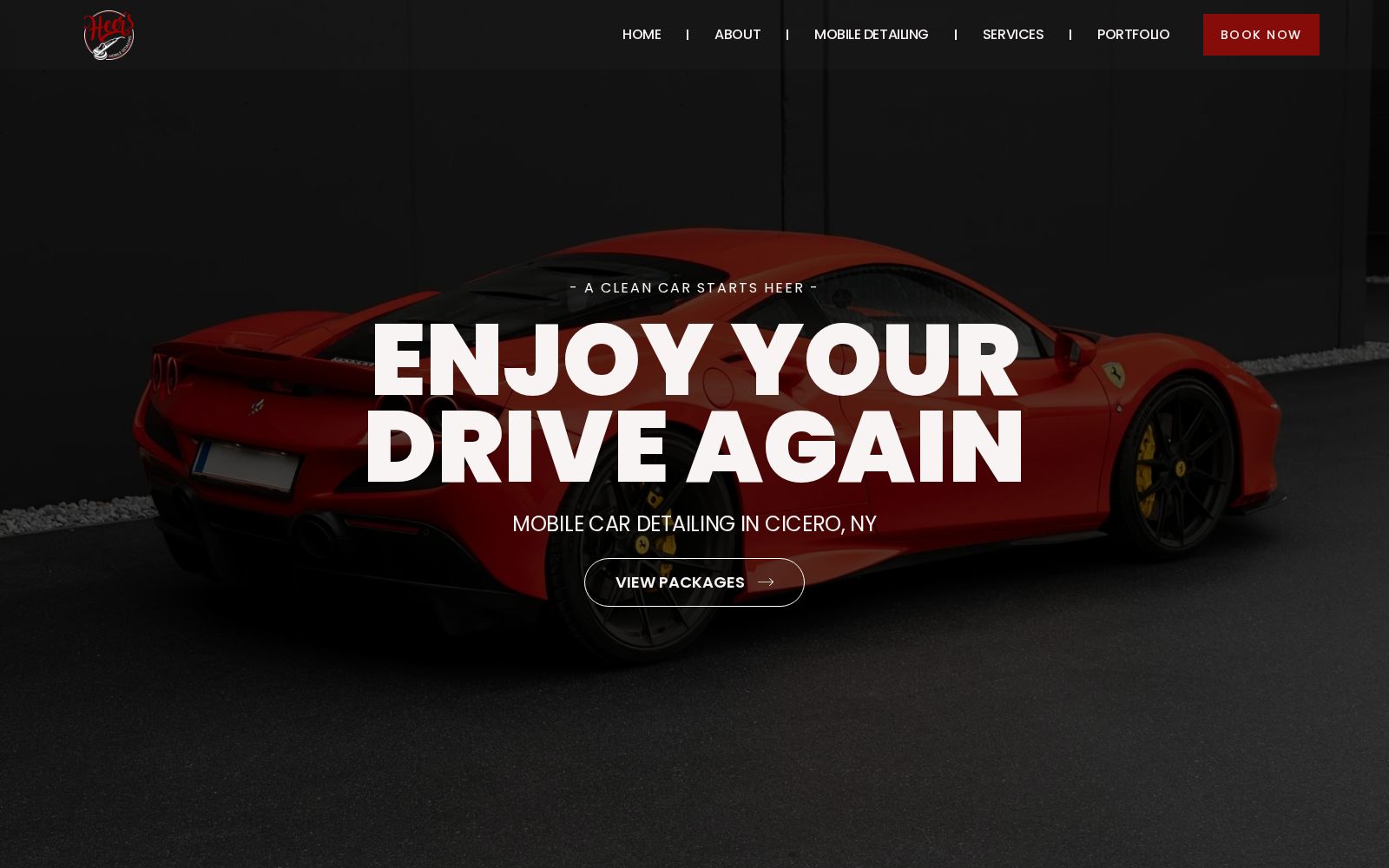 Website for Heers Mobile Detailing